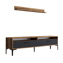 Hanah Home Istanbul Mueble para TV Nogal y Antracita